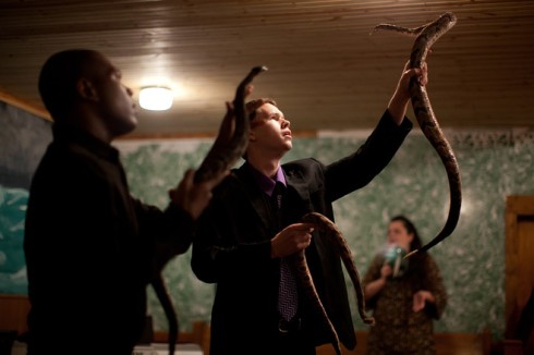 Contemporary Snake-Handlers (photo by Lauren Pond for the Wall Street Journal)