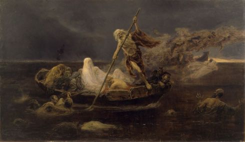 The Boat of Charon (Jose Benlliure y Gil, 1919, oil on canvas)