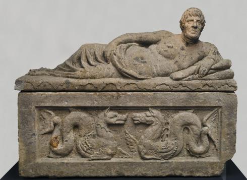 Etruscan sarcophagus from the Tarquinian tombs (Photo by Peggy Mekemson)