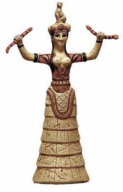 Minoan Snake Goddess (Crete, ca. 1600BC)