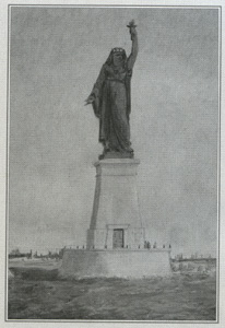 Although before Lady Liberty he designed a colossal statue for the entrance to the Suez Canal...