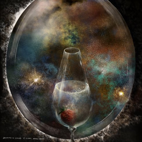 "Champagne in Space" by Jshinncreative on DeviantArt