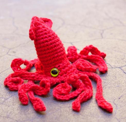 Crochet Squid (by Ruby Submarine from Craftsy)