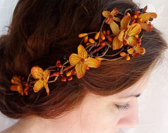 Fall Wedding Crown by "thehoneycomb" on Etsy