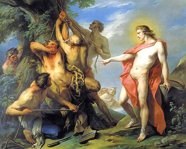 Marsyas Flayed by the Order of Apollo (Charles André van Loo, 1735, oil on canvas)